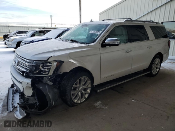 2019 Ford Expedition Max Platinum with VIN 1FMJK1MT7KEA30171, listed as a Copart auction lot 41403075 with 104,440 mi miles and Salvage title. Bid and sale history available at DreamBid. Image 1.
