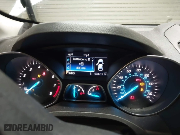 2016 Ford Escape SE with VIN 1FMCU0G71GUB12387, listed as a IAAI auction lot 41920617 with 93,919 mi miles. Bid and sale history available at carsss.com. Image 7.