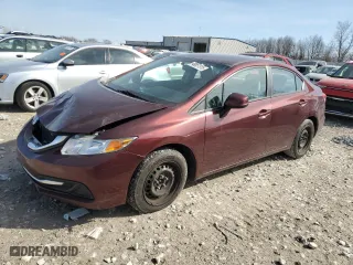 2013 Honda Civic Sdn LX with VIN 19XFB2F53DE029198, listed as a Copart auction lot 48857515 with NaN miles and Salvage Title. Bid and sale history available at carsss.com. Image 1.