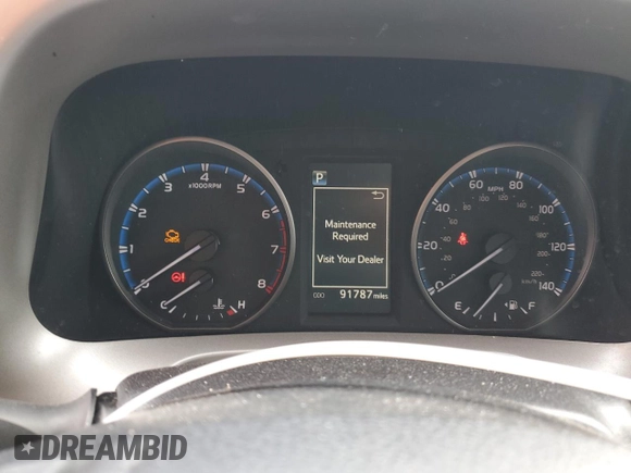 2018 Toyota RAV4 XLE with VIN 2T3WFREV0JW411011, listed as a Copart auction lot 58505825 with 91,787 mi miles and Salvage title. Bid and sale history available at DreamBid. Image 9.