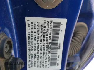 2019 Honda Civic Sedan Sport with VIN 19XFC2F89KE013799, listed as a Copart auction lot 49402445 with 130,617 mi miles and Salvage Title. Bid and sale history available at carsss.com. Image 13.