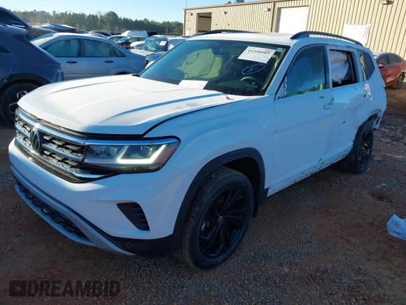 2022 Volkswagen Atlas 3.6L V6 SE w/Technology with VIN 1V2KR2CA2NC546401, listed as a IAAI auction lot 41338203 with 46,504 mi miles. Bid and sale history available at carsss.com. Image 2.