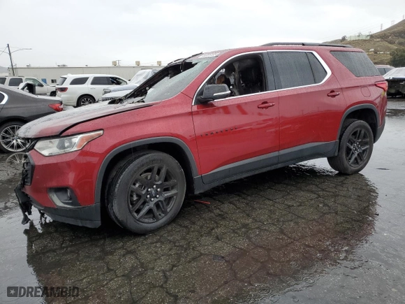 2021 Chevrolet Traverse LT Leather with VIN 1GNERHKWXMJ125090, listed as a Copart auction lot 45326135 with 0 mi miles and Salvage Title. Bid and sale history available at carsss.com. Image 1.