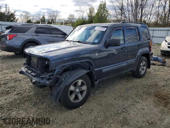 2008 Jeep Liberty Sport with VIN 1J8GN28K98W253689, listed as a Copart auction lot 53069125 with 191,623 mi miles and Salvage Title. Bid and sale history available at carsss.com. Image 1.