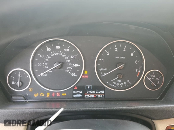 2015 BMW 3 Series 328i with VIN WBA3A5C51FP605057, listed as a Copart auction lot 45147775 with 121,448 mi miles and Salvage Title. Bid and sale history available at carsss.com. Image 9.