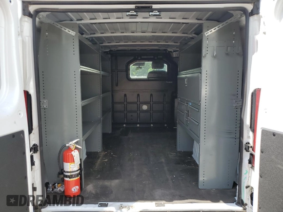 2023 Ram ProMaster Cargo with VIN 3C6LRVVG6PE589988, listed as a Copart auction lot 71645674 with 14,630 mi miles and Salvage Title. Bid and sale history available at DreamBid. Image 10.