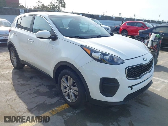 2019 Kia Sportage LX with VIN KNDPM3AC0K7535675, listed as a IAAI auction lot 41933482 with 118,012 mi miles and . Bid and sale history available at DreamBid. Image 1.
