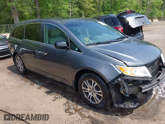 2012 Honda Odyssey EX-L with VIN 5FNRL5H67CB041252, listed as a IAAI auction lot 42158494 with 152,940 mi miles and . Bid and sale history available at DreamBid. Image 1.