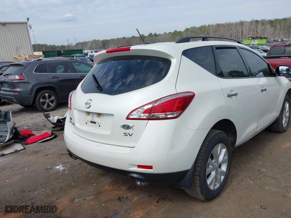 2014 Nissan Murano SL with VIN JN8AZ1MU1EW418461, listed as a IAAI auction lot 41690883 with 191,612 mi miles. Bid and sale history available at carsss.com. Image 4.