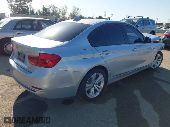 2016 BMW 3 Series 328i with VIN WBA8E9G51GNT43467, listed as a IAAI auction lot 41963657 with 89,387 mi miles. Bid and sale history available at carsss.com. Image 4.