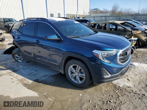 2020 GMC Terrain SLE with VIN 3GKALTEV4LL344105, listed as a Copart auction lot 87712415 with 73,079 mi miles and Salvage Title. Bid and sale history available at DreamBid. Image 4.