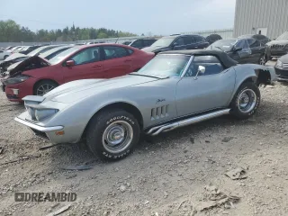1969 Chevrolet Corvette with VIN 194679S704164, listed as a Copart auction lot 56403295 with 74,011 mi miles and Salvage title. Bid and sale history available at DreamBid. Image 1.