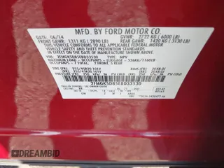 2014 Ford Flex Limited with VIN 2FMGK5D85EBD33530, listed as a IAAI auction lot 41631399 with 93,507 mi miles. Bid and sale history available at carsss.com. Image 9.