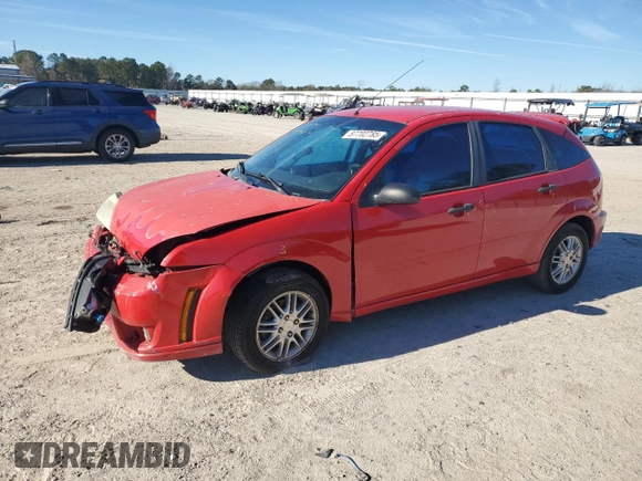 2007 Ford Focus S with VIN 1FAFP37N47W183716, listed as a Copart auction lot 87702785 with 203,315 mi miles and Salvage Title. Bid and sale history available at carsss.com. Image 1.