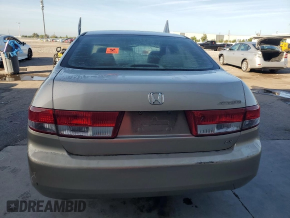 2003 Honda Accord LX with VIN 1HGCM563X3A108447, listed as a Copart auction lot 60288235 with 142,381 mi miles and Salvage title. Bid and sale history available at DreamBid. Image 6.