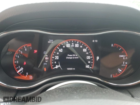 2014 Dodge Durango SXT with VIN 1C4RDJAG4EC323423, listed as a Copart auction lot 60159145 with 160,022 mi miles and Salvage title. Bid and sale history available at DreamBid. Image 9.