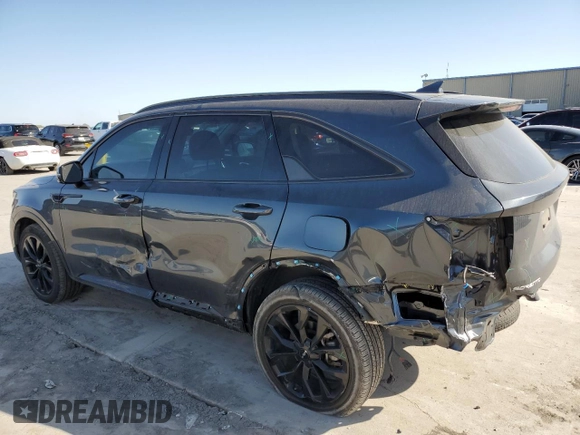 2023 Kia Sorento SX z VIN 5XYRK4LF9PG215910, wystawiony jako Copart lot #49861025 z przebiegiem 25 007 mil mil oraz Szkoda całkowita • Salvage title. Historia ofert i sprzedaży dostępna na DreamBid. Obrazek 2.