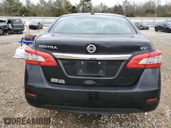 2015 Nissan Sentra SV with VIN 3N1AB7APXFL643408, listed as a Copart auction lot 47801415 with 154,392 mi miles and Salvage Title. Bid and sale history available at carsss.com. Image 6.