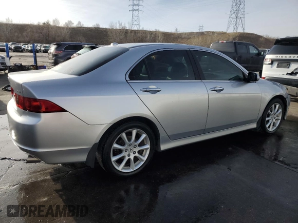 2006 Acura TSX with VIN JH4CL96836C024613, listed as a Copart auction lot 49825475 with 245,549 mi miles and Salvage Title. Bid and sale history available at carsss.com. Image 3.