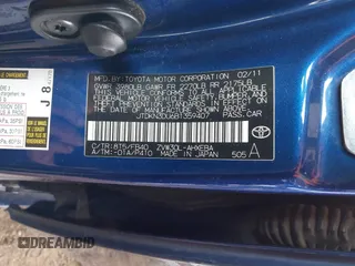 2011 Toyota Prius I with VIN JTDKN3DU6B1359407, listed as a IAAI auction lot 41777420 with 422,569 mi miles. Bid and sale history available at carsss.com. Image 9.