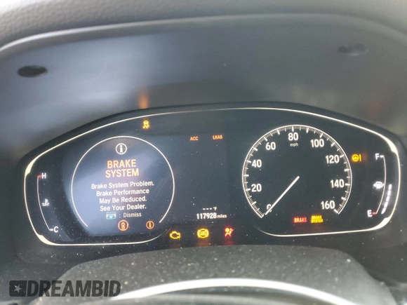 2018 Honda Accord Touring with VIN 1HGCV2F90JA014977, listed as a Copart auction lot 52817165 with 117,928 mi miles and Salvage title. Bid and sale history available at DreamBid. Image 9.