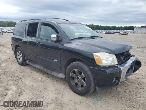 2006 Nissan Armada LE with VIN 5N1AA08A36N724013, listed as a Copart auction lot 58265145 with 221,680 mi miles and Clean title. Bid and sale history available at DreamBid. Image 4.