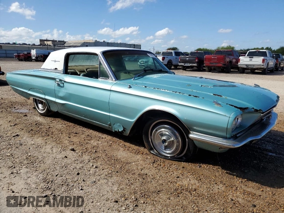 1966 Ford Thunderbird with VIN 6Y81Z100587, listed as a Copart auction lot 76387194 with 506 mi miles and Clean Title. Bid and sale history available at DreamBid. Image 4.