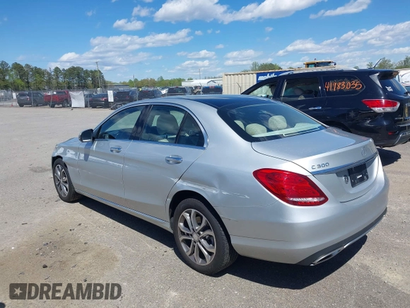 2016 Mercedes-Benz C 300 Luxury with VIN 55SWF4KB9GU137611, listed as a IAAI auction lot 42048635 with 94,230 mi miles and . Bid and sale history available at carsss.com. Image 6.