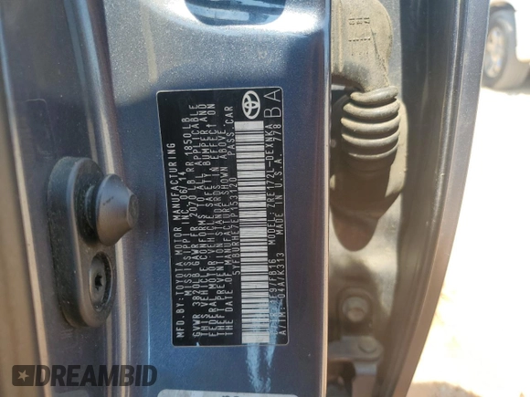 2014 Toyota Corolla L with VIN 5YFBURHE7EP153120, listed as a Copart auction lot 62824405 with Not provided miles and Salvage title. Bid and sale history available at DreamBid. Image 12.