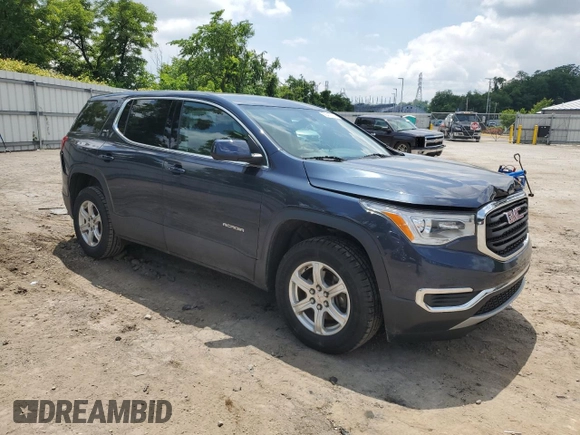 2018 GMC Acadia SLE with VIN 1GKKNRLSXJZ210439, listed as a Copart auction lot 56489784 with 54,567 mi miles and Salvage title. Bid and sale history available at DreamBid. Image 4.
