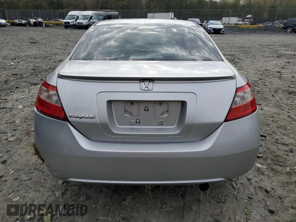 2009 Honda Civic Cpe EX with VIN 2HGFG128X9H502832, listed as a Copart auction lot 53076095 with 147,497 mi miles and Salvage Title. Bid and sale history available at carsss.com. Image 6.