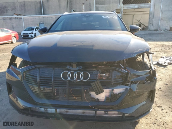 2022 Audi e-tron Premium with VIN WA1AAAGE3NB030477, listed as a Copart auction lot 45118825 with 59,393 mi miles and Salvage Title. Bid and sale history available at carsss.com. Image 5.