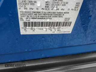 2022 Ford Maverick XL z VIN 3FTTW8F99NRA33702, wystawiony jako Copart lot #51581785 z przebiegiem 27 623 mil mil oraz Szkody całkowita. Historia ofert i sprzedaży dostępna na DreamBid. Obrazek 12.