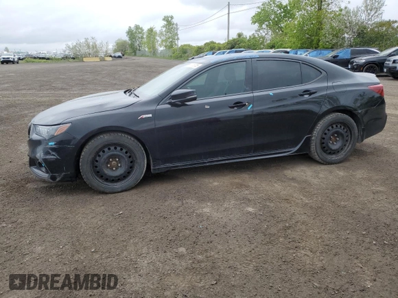 2018 Acura TLX Advance with VIN 19UUB3F82JA800564, listed as a Copart auction lot 58176705 with Not provided miles and Salvage title. Bid and sale history available at DreamBid. Image 1.