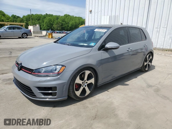 2015 Volkswagen Golf GTI Autobahn with VIN 3VW4T7AU5FM016751, listed as a Copart auction lot 53687814 with 79,501 mi miles. Bid and sale history available at carsss.com. Image 1.
