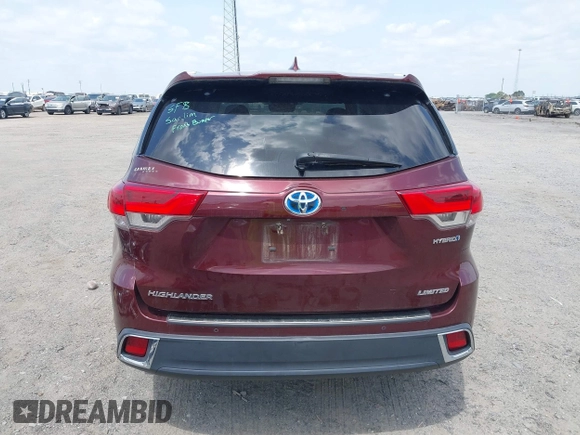 2018 Toyota Highlander Hybrid Limited with VIN 5TDDGRFH7JS046664, listed as a IAAI auction lot 42011413 with 81,374 mi miles and . Bid and sale history available at DreamBid. Image 17.