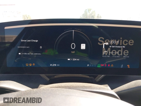 2022 Lucid Air Grand Touring with VIN 50EA1GBA1NA002790, listed as a IAAI auction lot 41585856 with 41,219 mi miles. Bid and sale history available at carsss.com. Image 7.