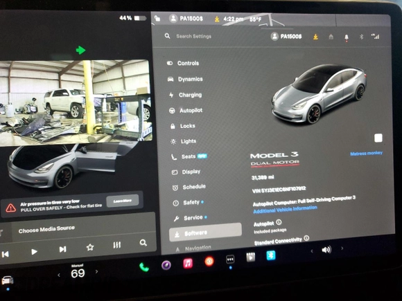 2022 Tesla Model 3 Performance with VIN 5YJ3E1EC6NF107912, listed as a Copart auction lot 46126545 with 31,389 mi miles and Salvage Title. Bid and sale history available at carsss.com. Image 9.