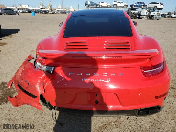 2015 Porsche 911 Turbo S with VIN WP0AD2A9XFS166153, listed as a Copart auction lot 49815853 with 20,184 mi miles. Bid and sale history available at carsss.com. Image 6.