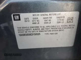 2012 Cadillac CTS Luxury с VIN 1G6DE5E58C0156525, выставлен на аукционе Copart как лот 50264275 с пробегом 167 267 миль миль и Списание • Salvage title. История ставок и продаж доступна на DreamBid. Изображение 14.