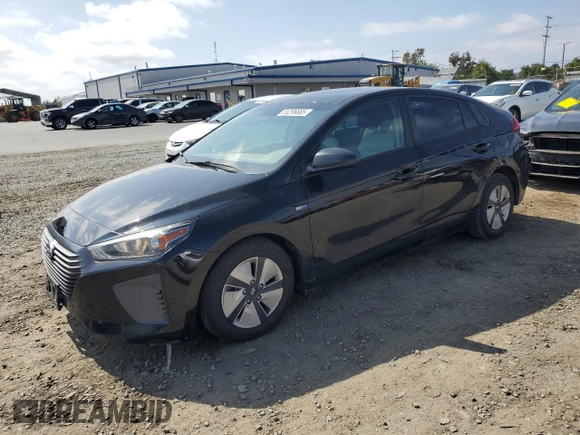 2018 Hyundai Ioniq Blue z VIN KMHC65LC0JU073681, wystawiony jako Copart lot #55296685 z przebiegiem 130 580 mil mil oraz Szkoda całkowita • Salvage title. Historia ofert i sprzedaży dostępna na DreamBid. Obrazek 1.