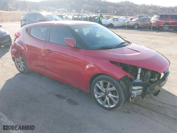 2016 Hyundai Veloster with VIN KMHTC6AD2GU272637, listed as a IAAI auction lot 41481226 with 143,974 mi miles. Bid and sale history available at carsss.com. Image 3.