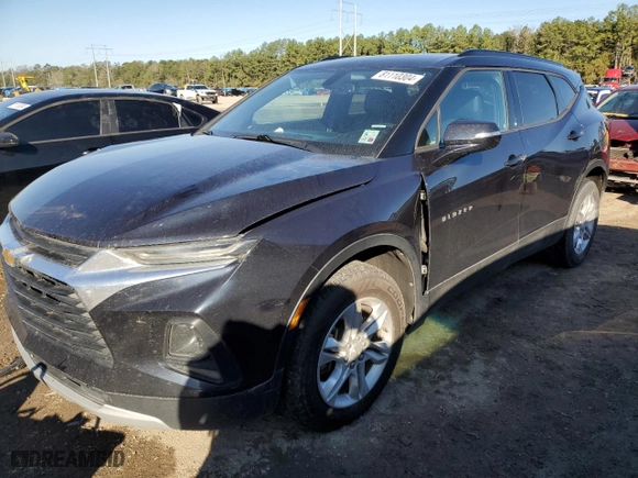 2020 Chevrolet Blazer LT with VIN 3GNKBJR42LS591323, listed as a Copart auction lot 81110304 with 86,737 mi miles and Salvage Title. Bid and sale history available at carsss.com. Image 1.