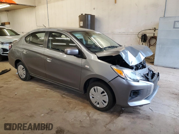 2023 Mitsubishi Mirage ES z VIN ML32FUFJ9PHF03882, wystawiony jako Copart lot #60725175 z przebiegiem 47 173 mil mil oraz Szkoda całkowita • Salvage title. Historia ofert i sprzedaży dostępna na DreamBid. Obrazek 4.