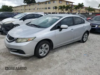 2015 Honda Civic LX z VIN 19XFB2F58FE014134, wystawiony jako Copart lot #48015965 z przebiegiem Nie podano mil oraz Szkoda całkowita • Salvage title. Historia ofert i sprzedaży dostępna na DreamBid. Obrazek 1.