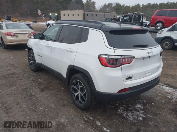2024 Jeep Compass Limited with VIN 3C4NJDCN0RT151762, listed as a IAAI auction lot 41329742 with 587 mi miles and . Bid and sale history available at carsss.com. Image 3.