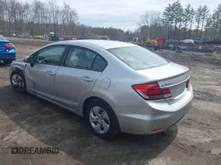 2015 Honda Civic Sedan LX with VIN 19XFB2F50FE702158, listed as a IAAI auction lot 41946929 with 48,646 mi miles. Bid and sale history available at carsss.com. Image 3.