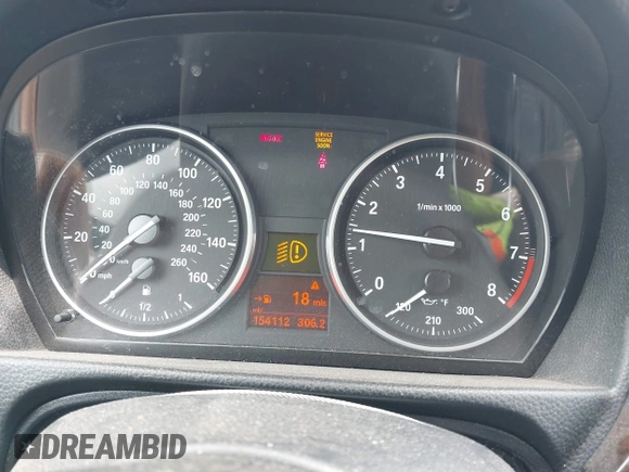 2007 BMW 3 Series 335i with VIN WBAWB73587P021505, listed as a IAAI auction lot 42028730 with 154,112 mi miles and . Bid and sale history available at DreamBid. Image 7.
