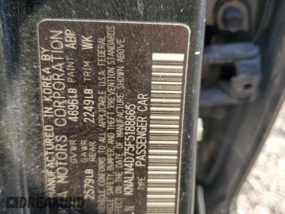 2015 Kia Cadenza Premium with VIN KNALN4D75F5188665, listed as a Copart auction lot 74583834 with 132,377 mi miles and Salvage Title. Bid and sale history available at carsss.com. Image 12.