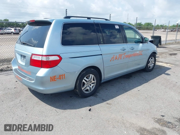 2006 Honda Odyssey EX-L with VIN 5FNRL38716B103035, listed as a IAAI auction lot 42092668 with 264,431 mi miles and . Bid and sale history available at DreamBid. Image 4.